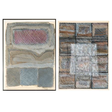 A Pair of Works on Paper: The Billboard, 1976, Four Cages, 1975