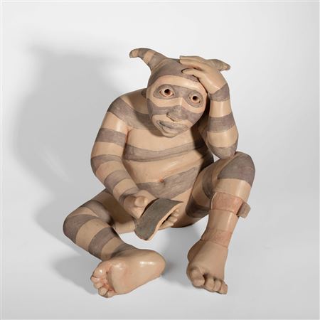 Clown by Roxanne Swentzell - Auction record, sale price, and art valuation. Compare with similar artists and explore comparable artworks.