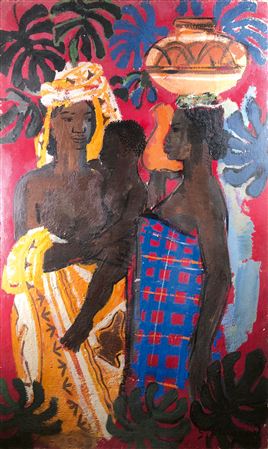 Women carrying a jug and a child. by Stephane Magnart - Auction record, sale price, and art valuation. Compare with similar artists and explore comparable artworks.