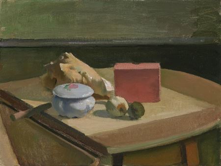 Still Life with Shell and Red Box