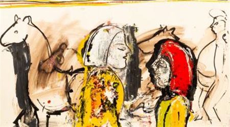 Figures and Horse