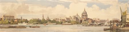 Sample artwork by Leonard Russell Squirrell (1893 - 1979), known for landscape painting and engraving - View similar artists and auction records