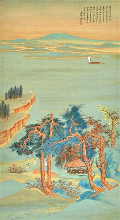 Sample artwork by Daqian Zhang (1899 - 1983), known for forgery, landscape painting, textile dying, ink splashing - View similar artists and auction records