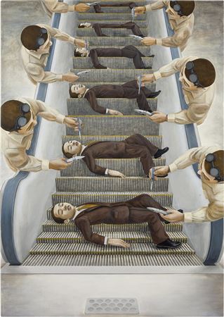 The Men On A Belt Conveyor 運輸帶上的男人 by Tetsuya Ishida - Auction record, sale price, and art valuation. Compare with similar artists and explore comparable artworks.