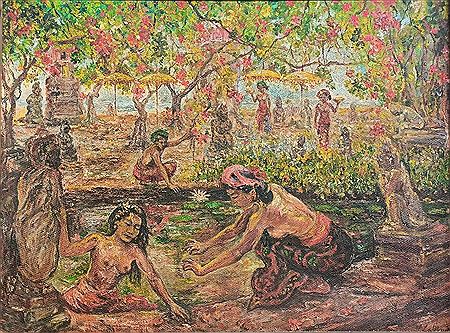 5 Bali Lady in Garden