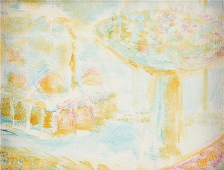 "Landscape with Flowering Tree"