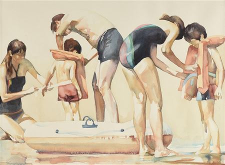 "Strapping Children into Life Jackets"