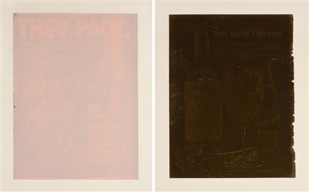"Pink Ad," and "Gold Ad," 2013 (2)