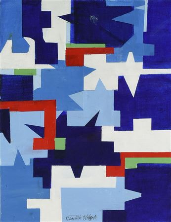 "Red, White and Blue Geometric"