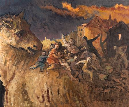 Fantastical Scene: Escape on Horseback