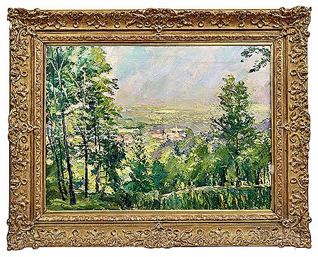 Spring landscape with a view of a town from a hill by Erwin Knirr - Auction record, sale price, and art valuation. Compare with similar artists and explore comparable artworks.