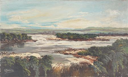 Untitled (River) by Albert Mongita - Auction record, sale price, and art valuation. Compare with similar artists and explore comparable artworks.