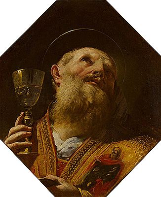 A pope saint holding a chalice by Charles Mellin - Auction record, sale price, and art valuation. Compare with similar artists and explore comparable artworks.