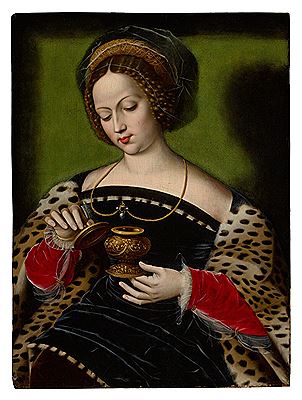 Mary Magdalene holding an ointment jar by Ambrosius Benson - Auction record, sale price, and art valuation. Compare with similar artists and explore comparable artworks.