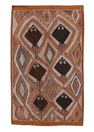 Sample artwork by Birrikdji Gumana (1898 - 1982), known for aboriginal painting, sculpture - View similar artists and auction records