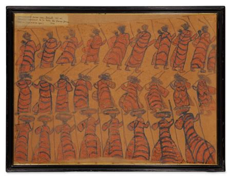 Corroboree (Women in possum skin cloaks) by William Barak - Auction record, sale price, and art valuation. Compare with similar artists and explore comparable artworks.
