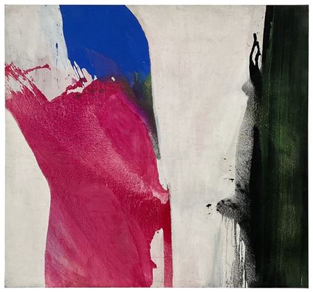 Sample artwork by Edward Clark (1926 - 2019), known for shaped canvas, abstract stain painting, collage - View similar artists and auction records