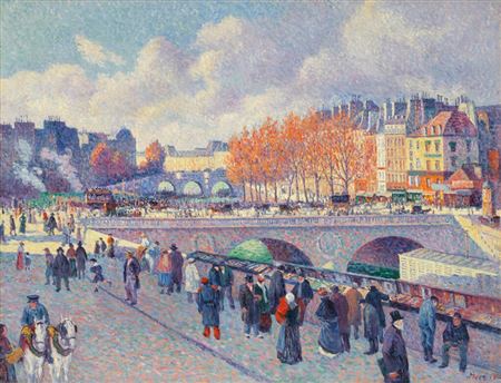 La Seine au Pont Saint-Michel by Maximilien Luce - Auction record, sale price, and art valuation. Compare with similar artists and explore comparable artworks.