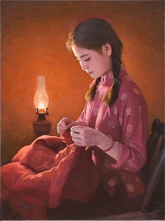 Comfort of warm light by Han Wu Shen - Auction record, sale price, and art valuation. Compare with similar artists and explore comparable artworks.