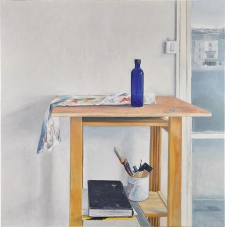 Blue bottle, Stained cloth