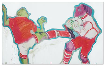 Konkurrenz IV by Maria Lassnig - Auction record, sale price, and art valuation. Compare with similar artists and explore comparable artworks.