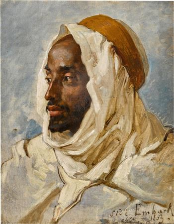 Sample artwork by Gustave Achille Guillaumet (1840 - 1887), known for african scene painting, figures, landscapes, buildings - View similar artists and auction records