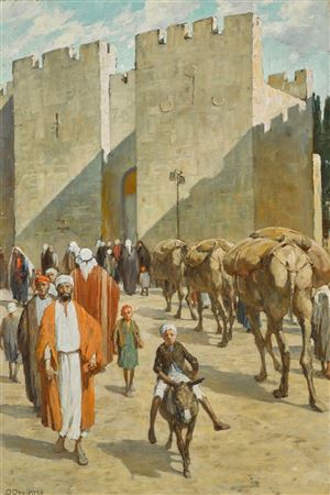 Outside the Jaffa Gate, Jerusalem by Anna Mary Richards Brewster - Auction record, sale price, and art valuation. Compare with similar artists and explore comparable artworks.