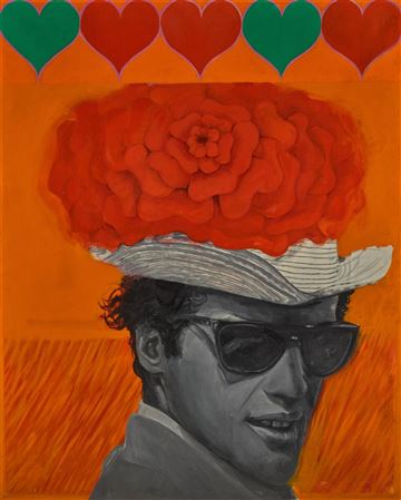 With Love to Jean-Paul Belmondo by Pauline Boty - Auction record, sale price, and art valuation. Compare with similar artists and explore comparable artworks.