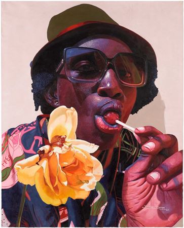 Felicity 2 by Olumide Oresegun - Auction record, sale price, and art valuation. Compare with similar artists and explore comparable artworks.
