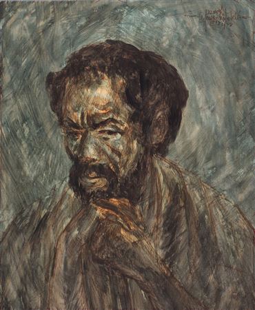 Study of a Peasant (Aspect of Ethiopia No. 2) by Afewerk Tekle - Auction record, sale price, and art valuation. Compare with similar artists and explore comparable artworks.