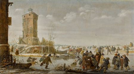 Sample artwork by Barent Avercamp (1612 - 1679), known for winter scene painting - View similar artists and auction records
