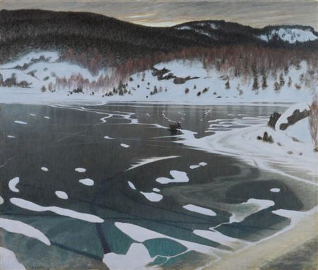 Sample artwork by Gustaf Edolph Fjaestad (1868 - 1948), known for easel and mural painting - View similar artists and auction records