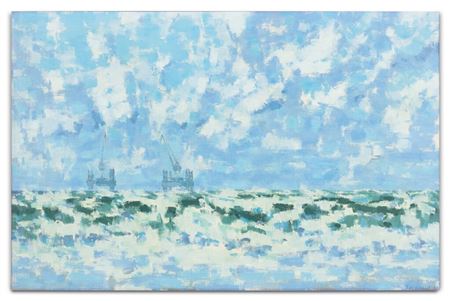 Boorplatforms op zee