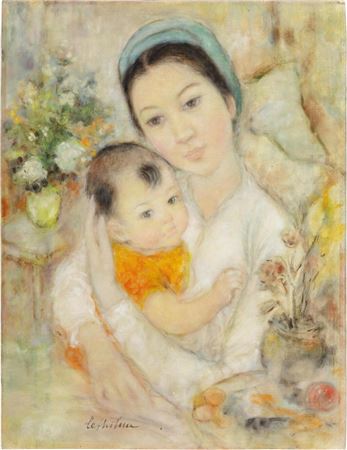 Mère et enfant by Le Thi Luu - Auction record, sale price, and art valuation. Compare with similar artists and explore comparable artworks.