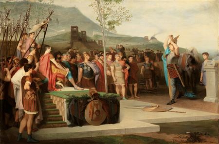Vercingetorix throws down his arms at the feet of Julius Caesar