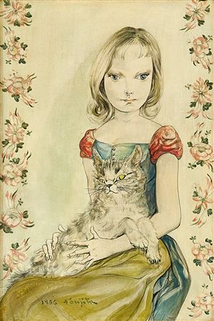 Jeune fille au chat