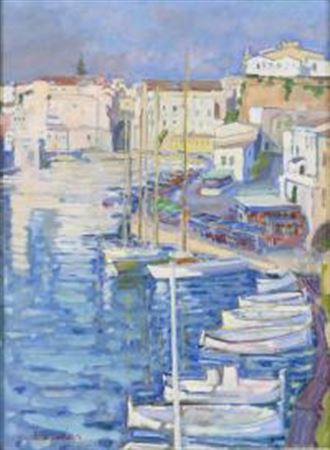 Boats in the Port of Menorca