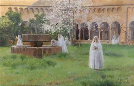 "CLOISTER IN SANT CUGAT DEL VALLÉS", 1896.