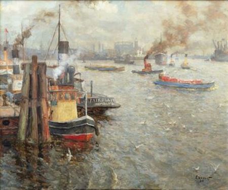 Port of Hamburg by Henning Edens - Auction record, sale price, and art valuation. Compare with similar artists and explore comparable artworks.