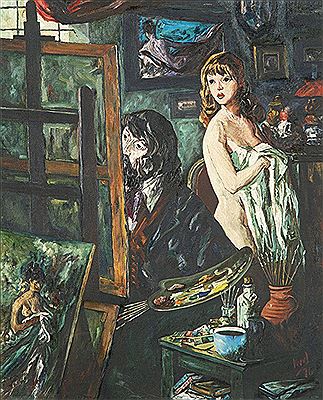 The painter and the model. 1976