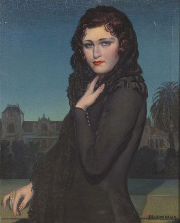 Woman with mantilla