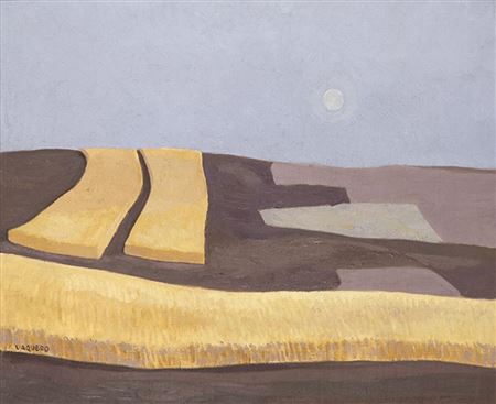 Castilla con luna by Joaquin Vaquero Palacios - Auction record, sale price, and art valuation. Compare with similar artists and explore comparable artworks.