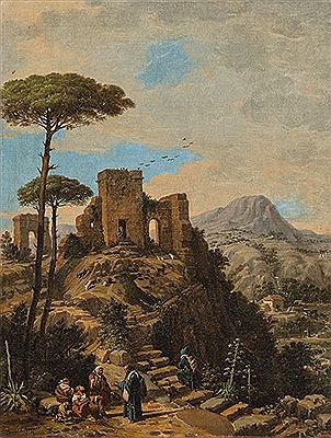 Landscape with castle ruins. 1834
