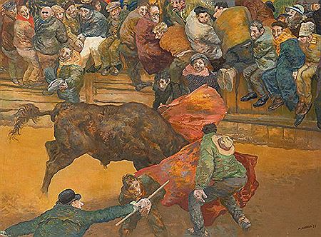 Bullfighting scene