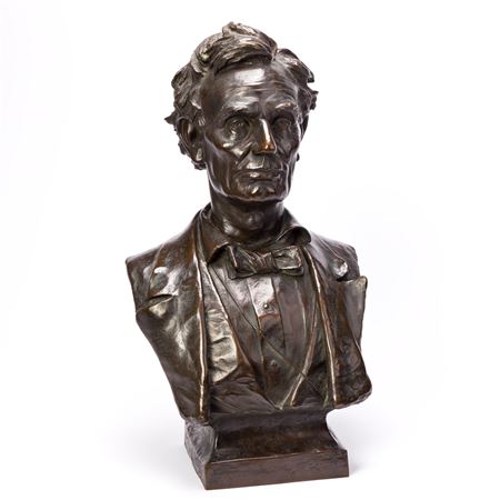 Bust of a beardless Lincoln