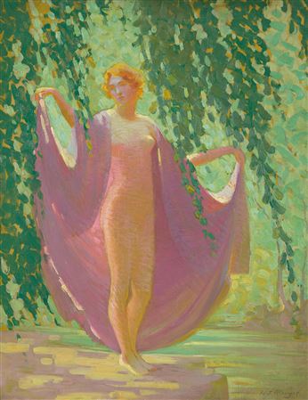 Sample artwork by Henry James Albright (1887 - 1951), known for impressionist landscape and floral still-life painting - View similar artists and auction records