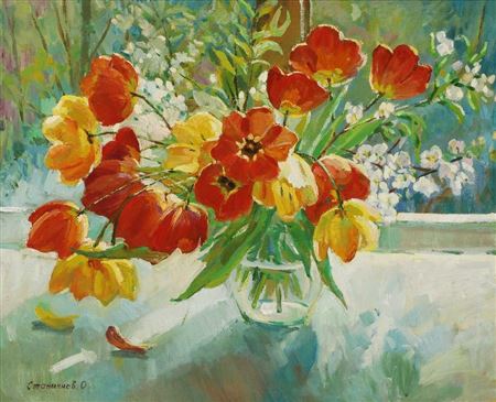'Spring flowers' by Oleg Stanichnov - Auction record, sale price, and art valuation. Compare with similar artists and explore comparable artworks.