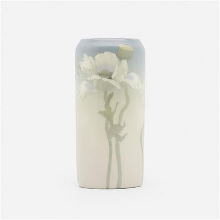 Iris Glaze vase with poppies