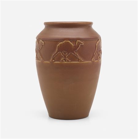 Rare semi-production vase with camels