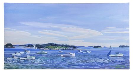 Stonington Harbor by Jill Hoy - Auction record, sale price, and art valuation. Compare with similar artists and explore comparable artworks.